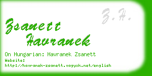 zsanett havranek business card